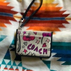 Coach Wristlet Multi-Color, Excellent Used Condition Measurements; 4.5’ X 3.5’.